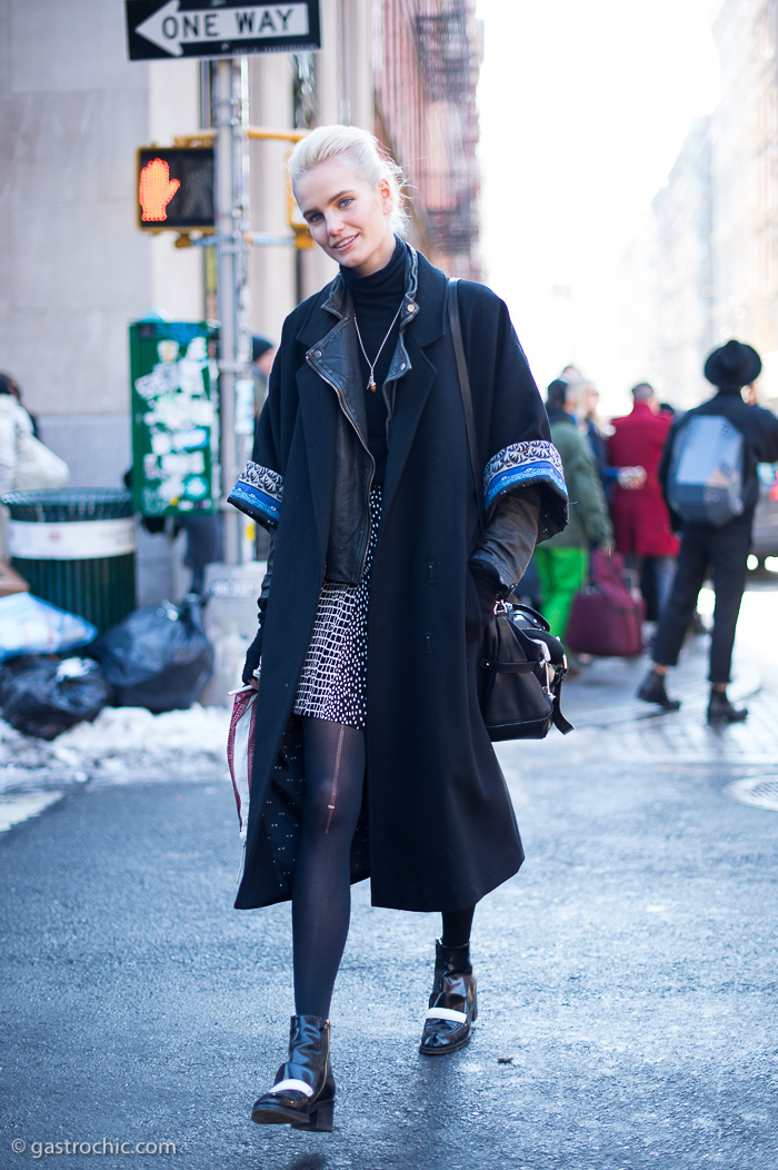 leather jacket under coat