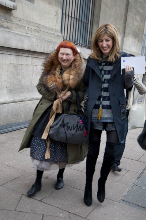 Lynn Yaeger and Sarah Rutson, Ann Demeulemeester Show Lynn Yaeger and Sarah Rutson, Ann Demeulemeester Show