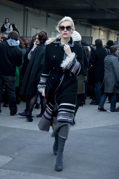 Black Striped Coat, Sonia Rykiel and John Galliano