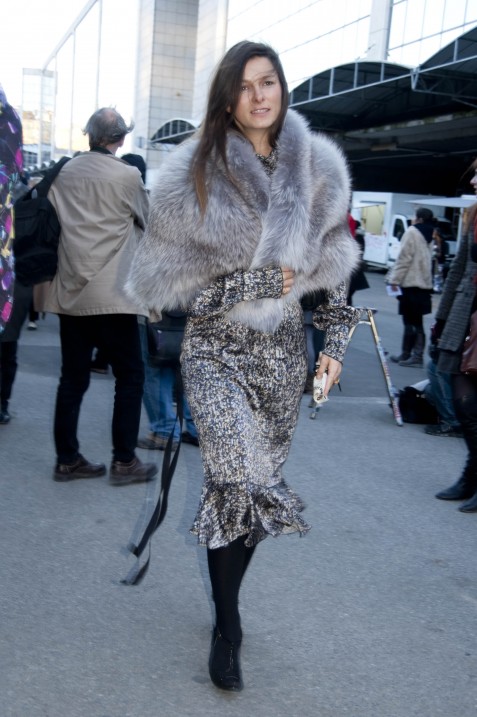 Gray Fur Stole, Sonia Rykiel and John Galliano