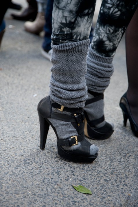 Gray Socks and Stilettos, Chanel Gray Socks and Stilettos, Chanel