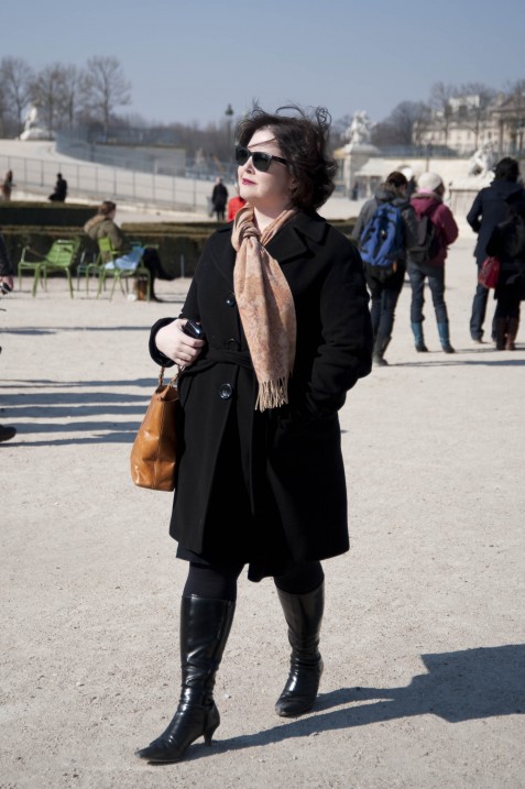 Black Coat and Brown Bag, Chloe