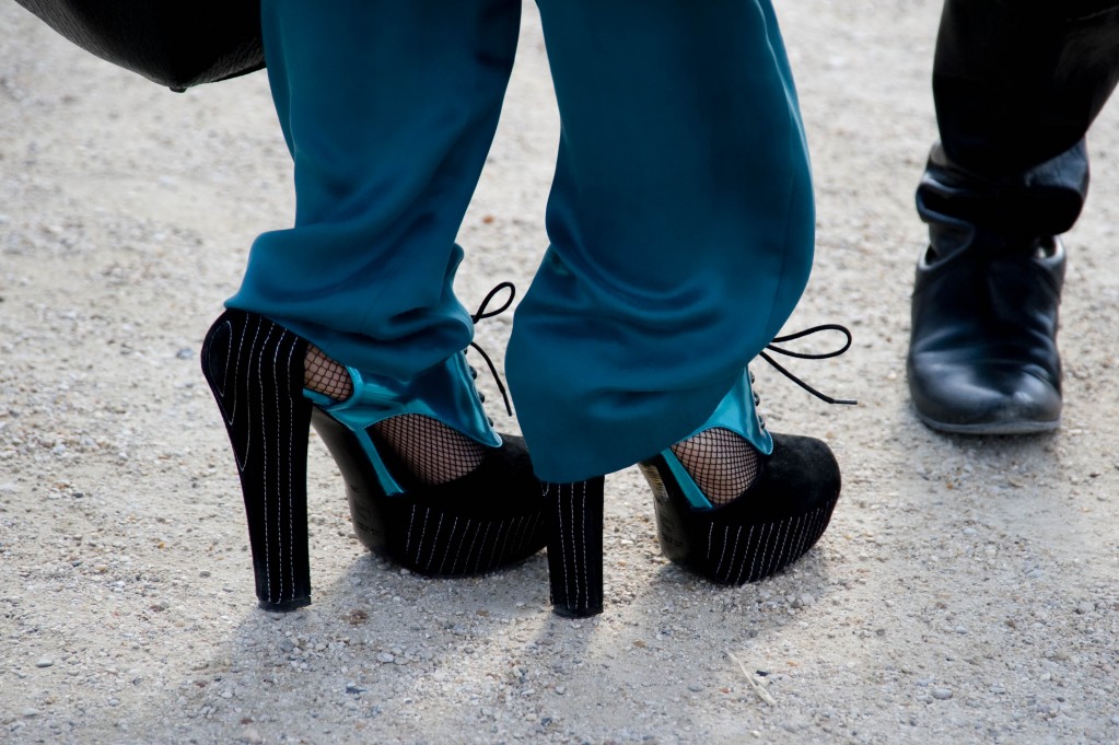 Metallic Blue Shoes, Viktor & Rolf Show Metallic Blue Shoes, Viktor & Rolf Show