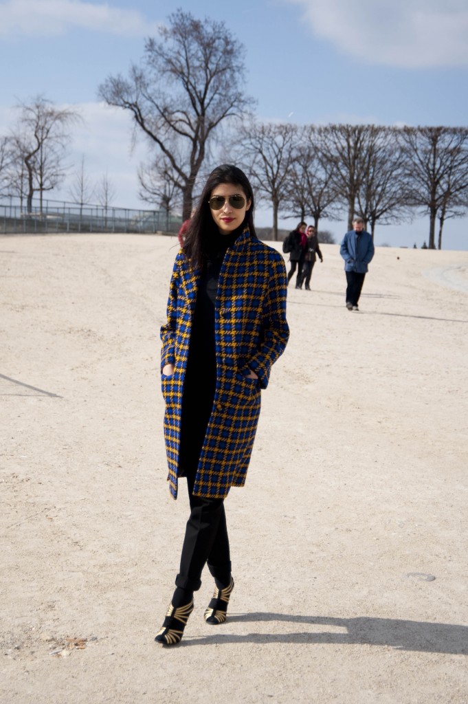 Blue Plaid Coat, Viktor & Rolf Show Blue Plaid Coat, Viktor & Rolf Show