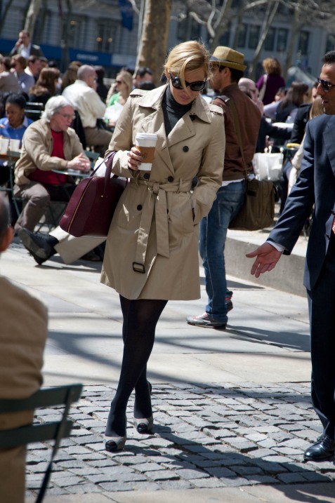 Belted Trench, Bryant Park Belted Trench, Bryant Park
