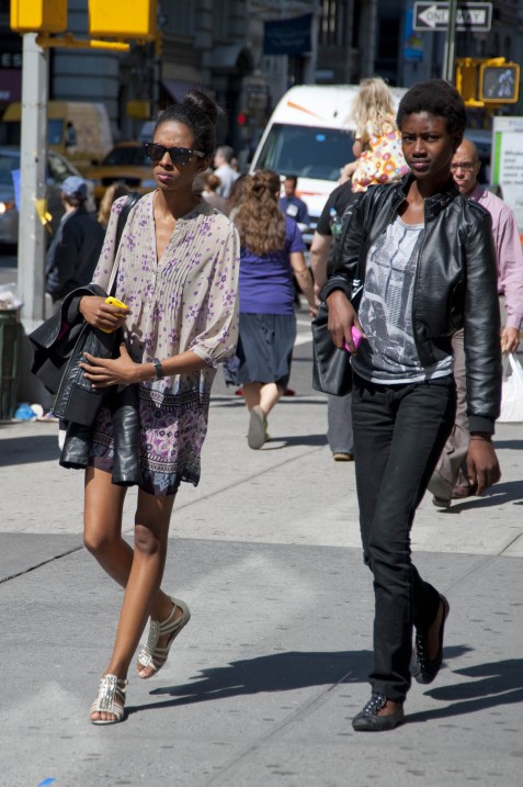 Sundress and Biker Look, Lower Fifth Avenue Sundress and Biker Look, Lower Fifth Avenue