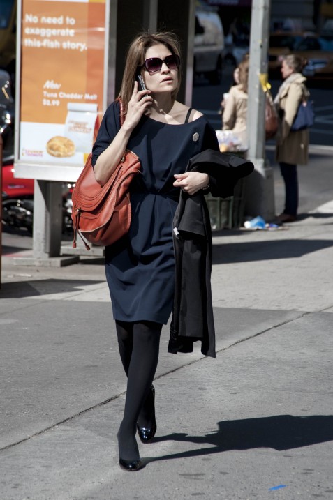 Navy Blue Dress and Chloe Bag, Lower Fifth Avenue Navy Blue Dress and Chloe Bag, Lower Fifth Avenue