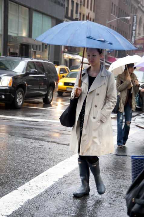 Trench and Hunter Boots, Rainy Day Wear Trench and Hunter Boots, Rainy Day Wear