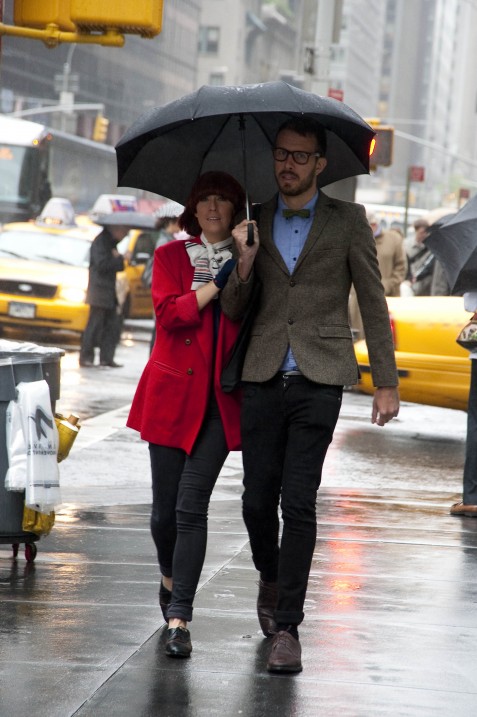Retro Couple, Rainy Day Wear Retro Couple, Rainy Day Wear