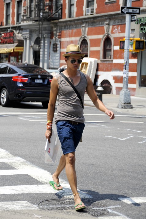 Tank Top and Straw Fedora, East Village
