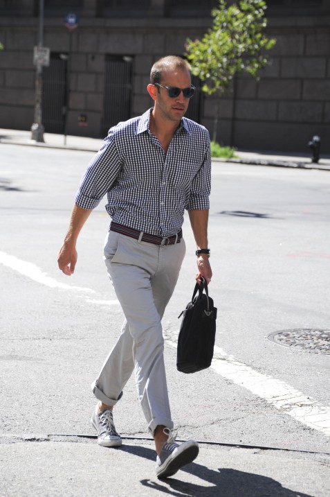 Rolled Cuffs and Gingham Shirt, Astor Place