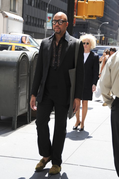 Black Suit and Velvet Slippers, Madison Ave.