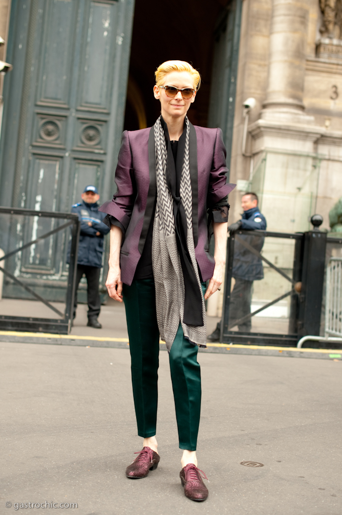 Tilda Swinton at Haider Ackermann