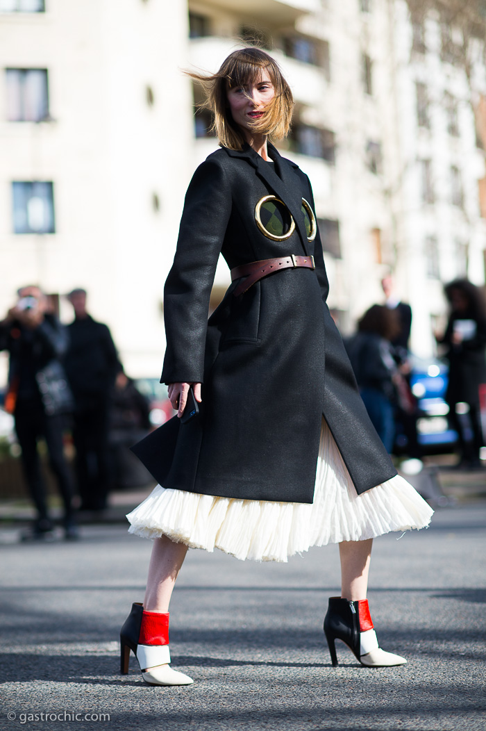 Anya Ziourova in Celine SS2014 at the Show