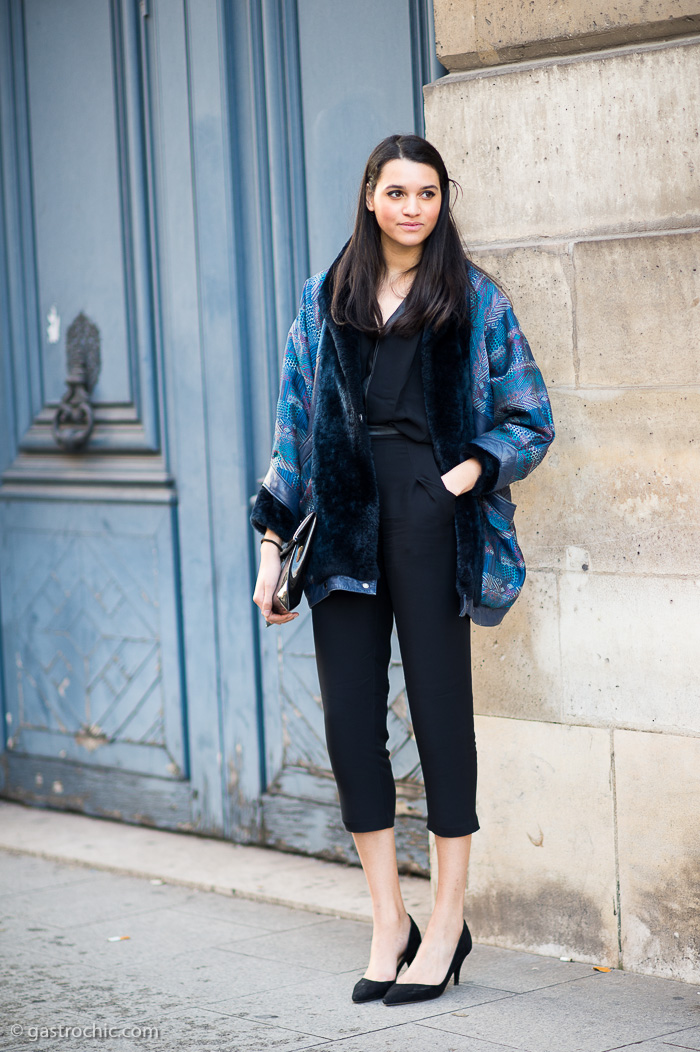 Blue Silk Coat, Outside Comme des Garcons