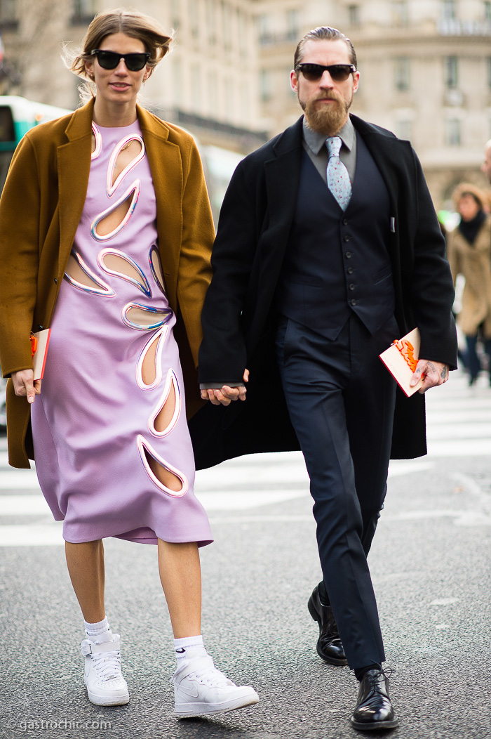 Veronika Heilbrunner and Justin O'Shea at Stella McCartney