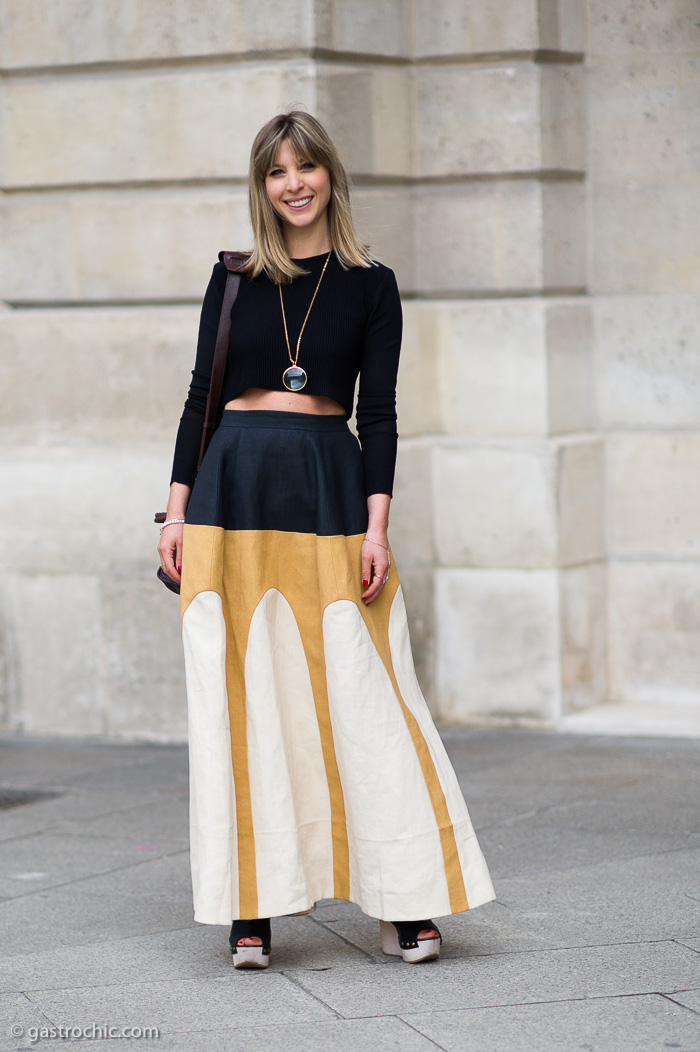 Crop Top and Maxi Skirt, Outside Schiaparelli