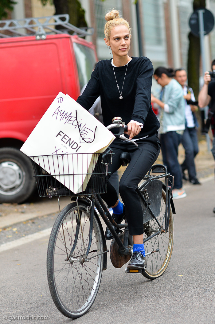 Aymeline Valade Leaving Fendi SS2015