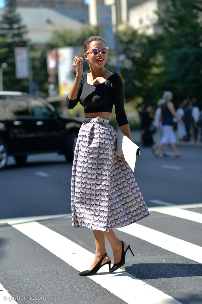 Maxi Skirt and Crop Top, Outside BCBG