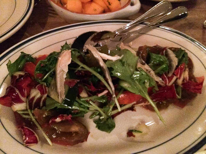 Special Salad with White Anchovies, Claudette NYC