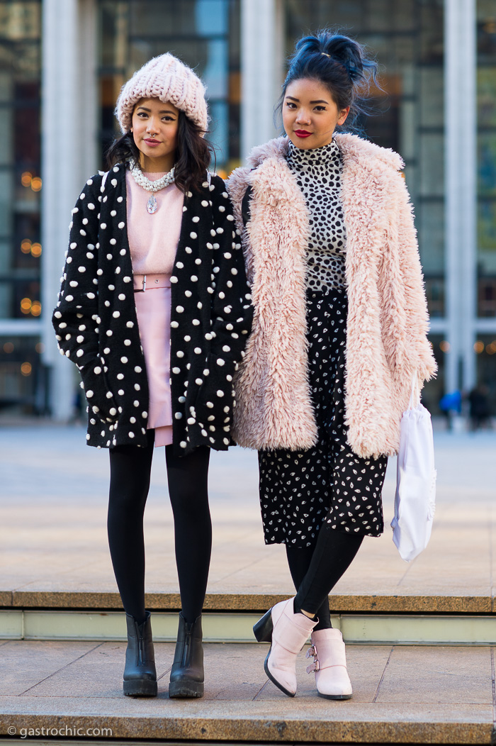 Bianca Venerayana and Danielle Roche at Rebecca Minkoff FW2015