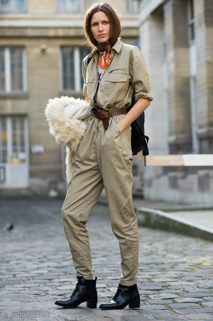 Khaki Jumpsuit, Outside Haider Ackermann FW2015