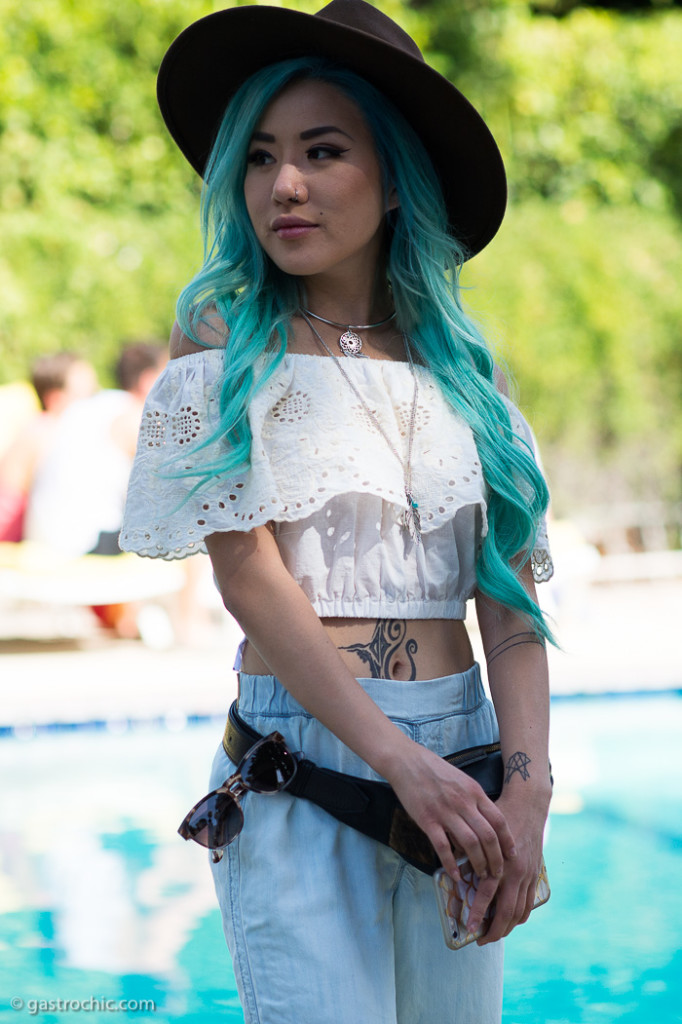 Ruffle Crop Top and Wide Brim Hat, MAC and Mia Moretti Coachella