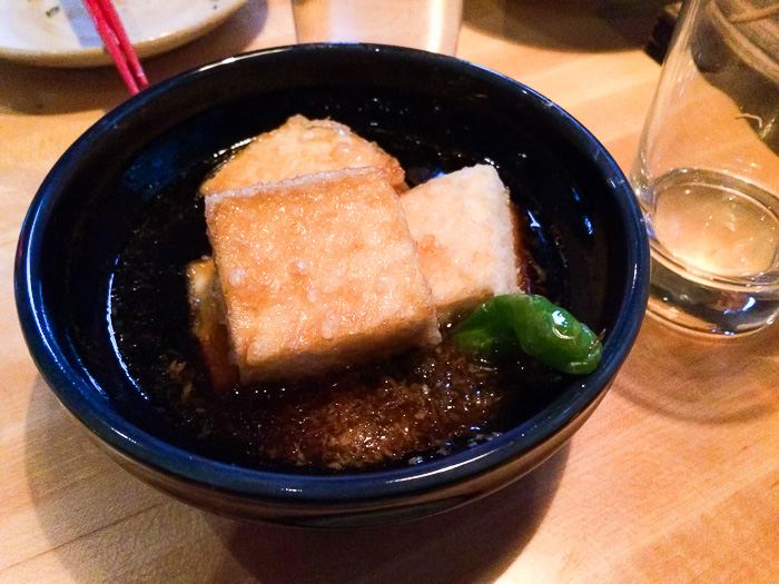 Deep Fried Tofu in Daishi Broth, Ganso Yaki