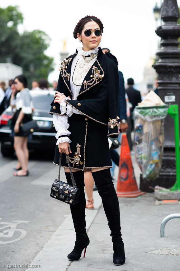 Araya Hargate at Chanel Couture FW2015 2