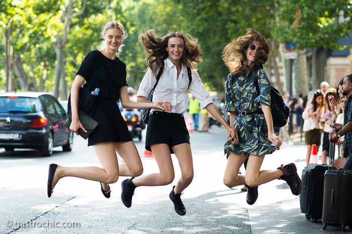 Nastya Kusakina, Stasha Yatchuk and Irina Shnitman at Ulyana Ser