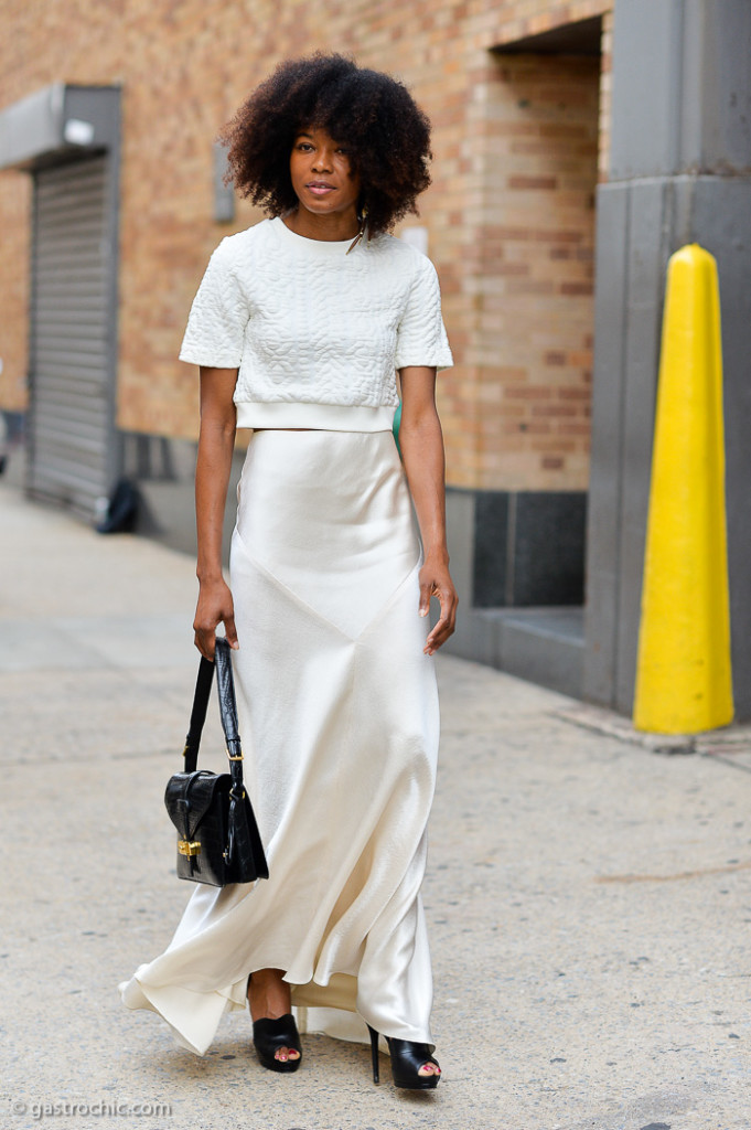 White Silk Skirt, Outside Ralph Lauren SS2015