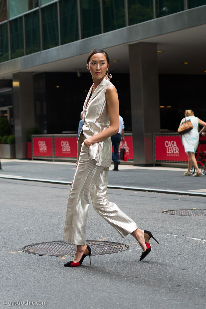 Chriselle Lim at Akris SS2017