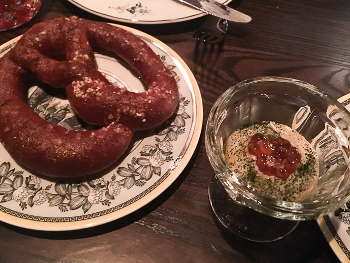 Pretzel with Roe and Remoulade, Chumley's